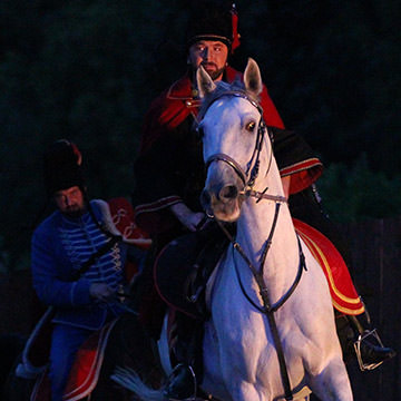Trenck reitet im Galopp